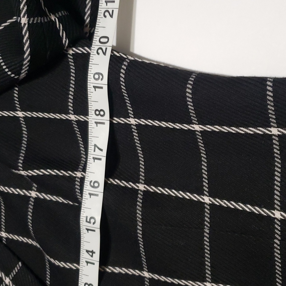 Windowpane-Print Single-Button Jacket - image 4